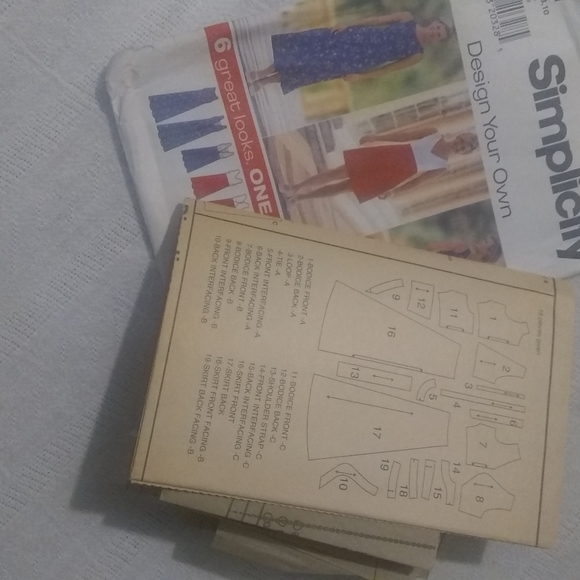 Simplicity Sewing Pattern 7651 Used Cut - Picture 3 of 3